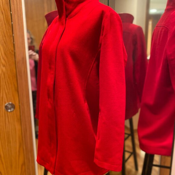 Red Pendleton Wool Blend Coat. Medium. - Picture 2 of 12